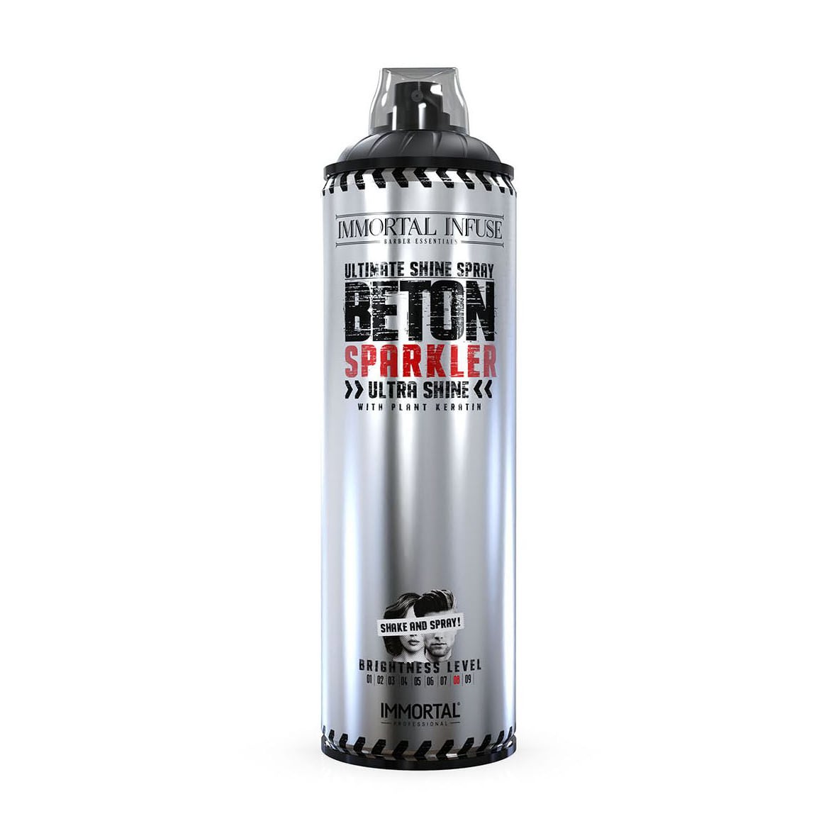 Уцінка! Лак-спрей для волосся Immortal NYC Infuse Ultimate Shine Spray Beton Sparkler, 500 мл